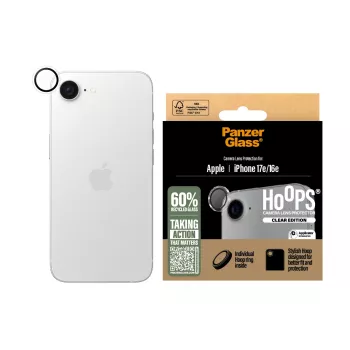 PanzerGlass ® Hoops® Proteção de lente da câmara transparente iPhone 17e | 16e