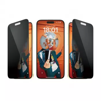 PanzerGlass ® Proteção de ecrã com privacidade iPhone 15 Plus | Ultra-Wide Fit