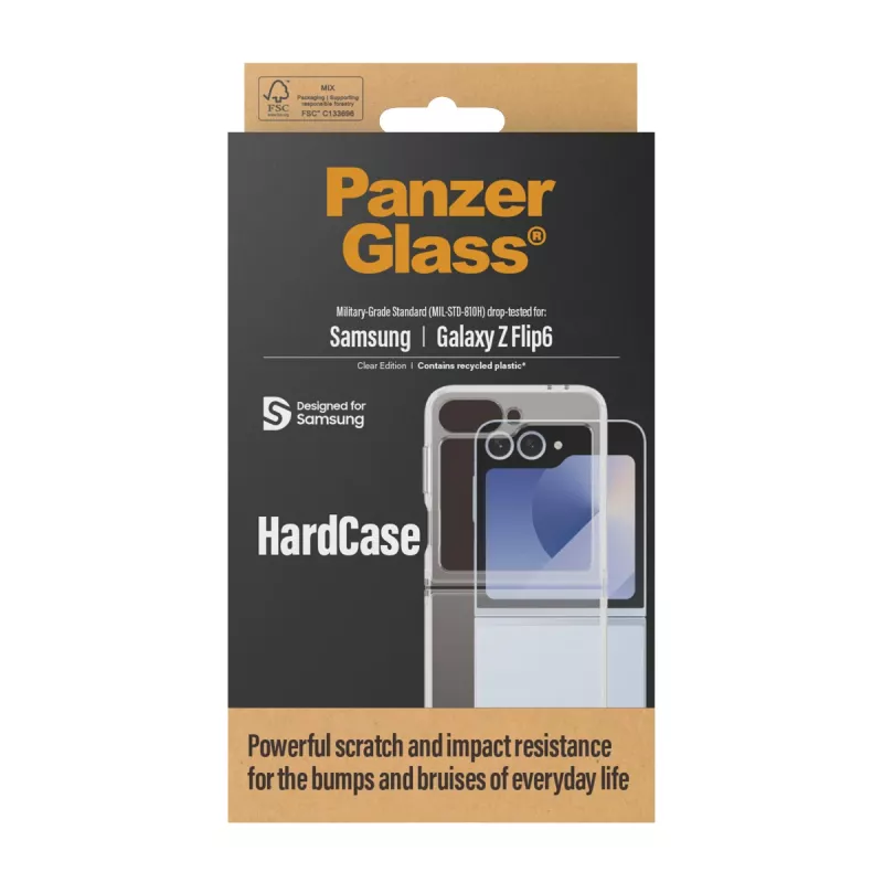 PanzerGlass ® HardCase Transparente Samsung Galaxy Z Flip6, capa, Samsung, Samsung - Galaxy Z Flip6, Transparente