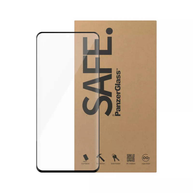 PanzerGlass SAFE. by ® Película de proteção de ecrã com moldura preta Samsung Galaxy S20 5G | Ultra-Wide Fit | BULK