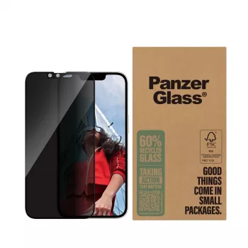 PanzerGlass ® Proteção de ecrã com privacidade iPhone 17e | 16e | 14 | 13 | 13 Pro | Ultra-Wide Fit