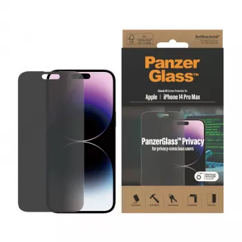 PanzerGlass ® Proteção de ecrã com privacidade iPhone 14 Pro Max | Classic Fit