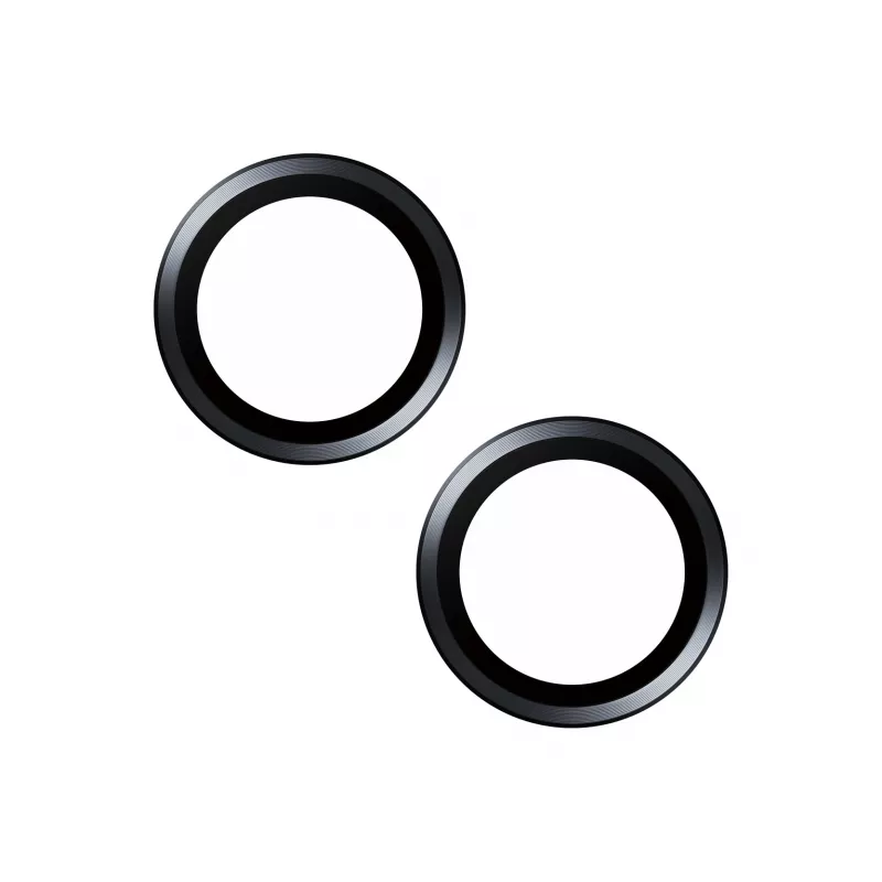 PanzerGlass ® Hoops® Proteção de lente da câmara em vidro preto iPhone 15 | 15 Plus