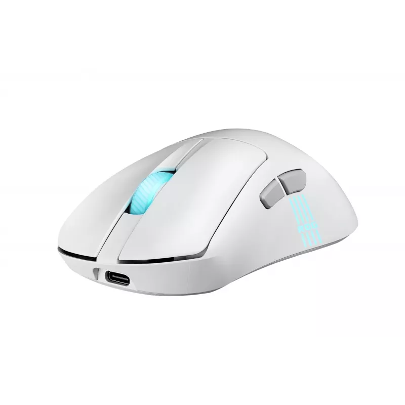 ASUS ROG Keris II Origin WHT Rato Gaming Destro RF Wireless + Bluetooth + USB Type-A Ótico 42000 DPI
