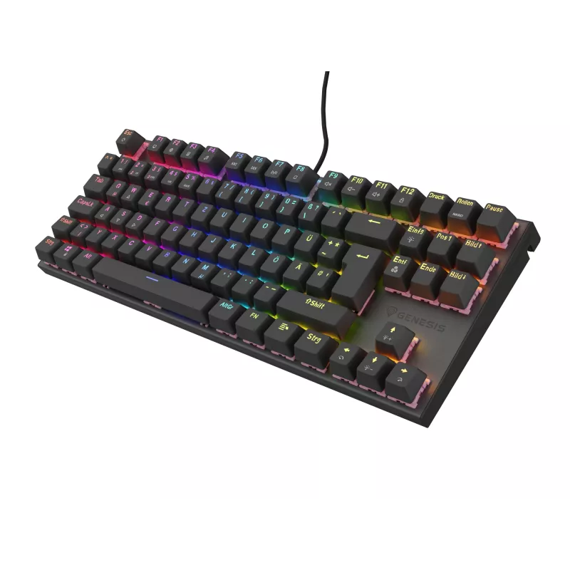 GENESIS NKG-1886 Teclado Gaming USB QWERTZ Alemão Preto