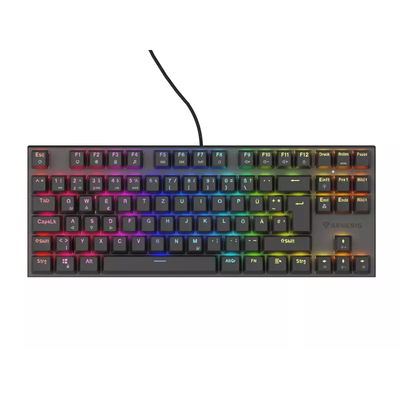 GENESIS NKG-1886 Teclado Gaming USB QWERTZ Alemão Preto