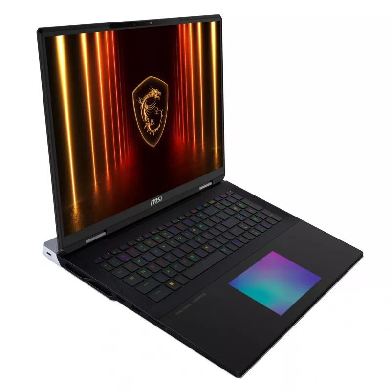 MSI Titan 18 HX AI A2XWIG-073 Portátil Intel Core Ultra 9 285HX 45,7 cm (18 polegadas) UHD+ 64 GB DDR5-SDRAM 6 TB SSD NVIDIA GeForce RTX 5080 Wi-Fi 7 (802.11be) Windows 11 Pro Preto