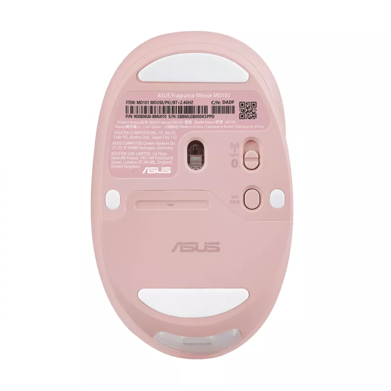 Rato ASUS Fragrance MD101 Home ambidestro RF Wireless + Bluetooth ótico 2400 DPI