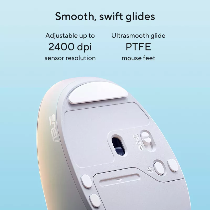 Rato ASUS Fragrance MD101 Home ambidestro RF Wireless + Bluetooth ótico 2400 DPI