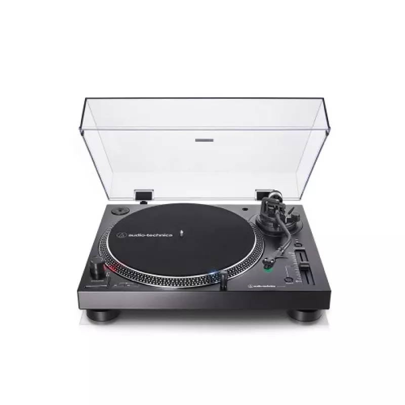 Gira-discos Audio-Technica AT-LP120XUSB com acionamento direto (analógico e USB), prata