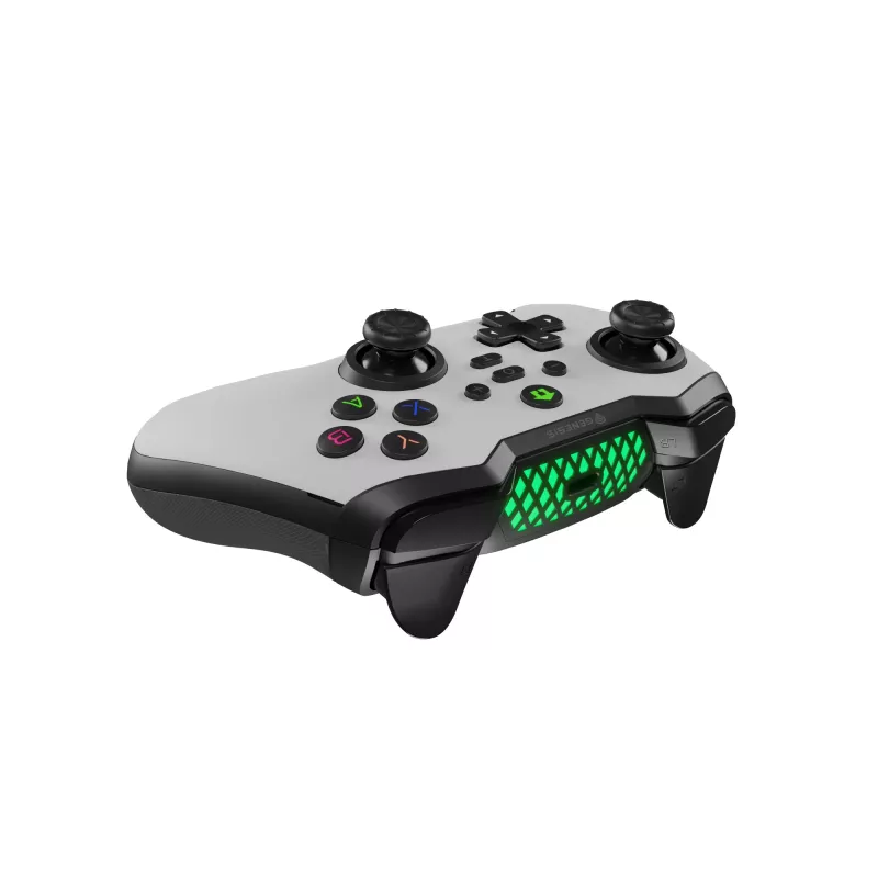 Comando de jogos GENESIS Mangan 400 branco Bluetooth analógico/digital Android, MAC, Nintendo Switch, PC, iOS