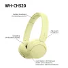 Sony WHCH520Y.CE7, sem fios, chamadas/música, 20 - 20000 Hz, 147 g, headset, amarelo