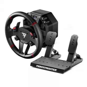 Thrustmaster T598 preto, vermelho USB volante + pedais analógico / digital PC, PlayStation 4, PlayStation 5