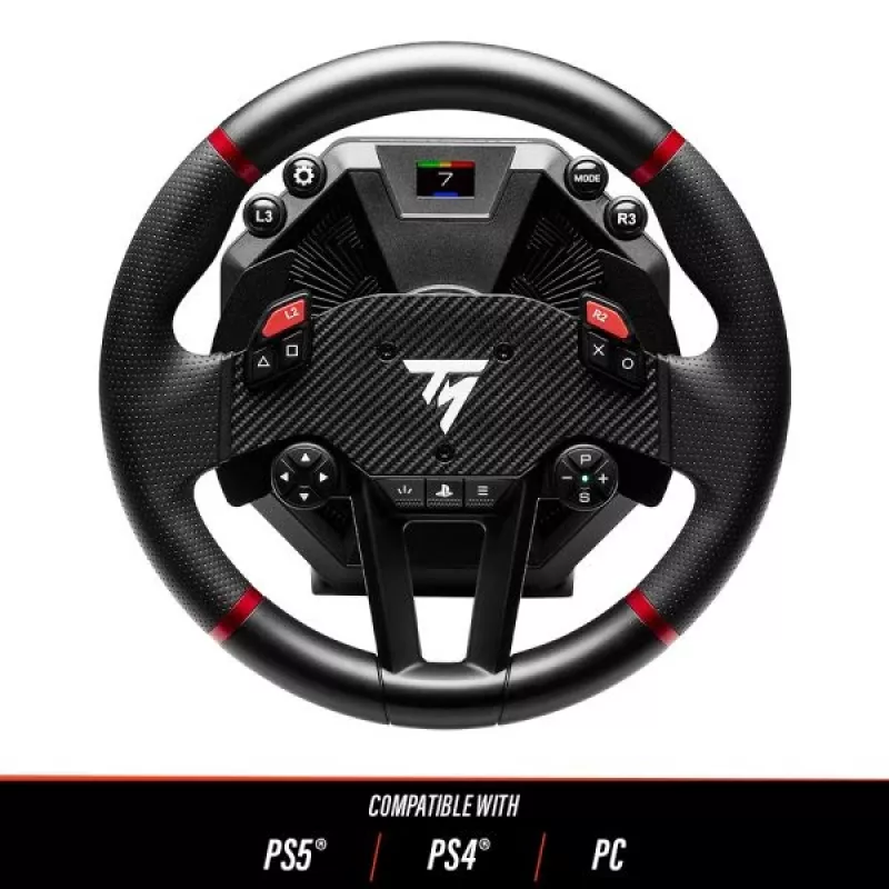 Thrustmaster T598 preto, vermelho USB volante + pedais analógico / digital PC, PlayStation 4, PlayStation 5