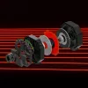 Thrustmaster T598 preto, vermelho USB volante + pedais analógico / digital PC, PlayStation 4, PlayStation 5