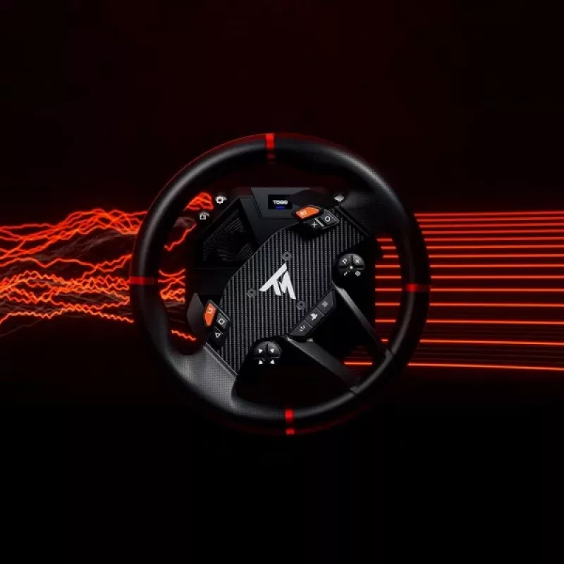 Thrustmaster T598 preto, vermelho USB volante + pedais analógico / digital PC, PlayStation 4, PlayStation 5