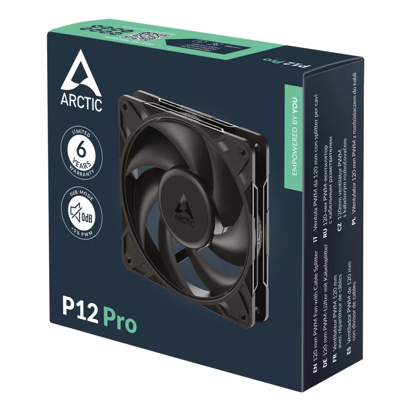 ARCTIC Freezer P12 Pro - ventoinha PWM de 120 mm, ventoinha, 12 cm, 131 m³/h, preto