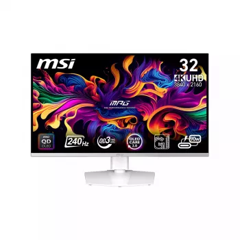 Monitor de computador MSI MPG 321URXWDE QD-OLED 80 cm (31,5 polegadas) 3840 x 2160 pixels 4K Ultra HD branco
