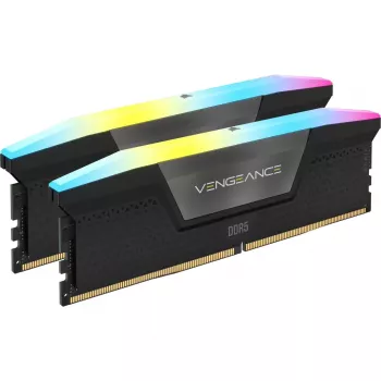 CORSAIR Memória 32GB DDR5 (2x16GB) DRAM 6400MT/s CL36 Kit de memória Vengeance RGB – preto