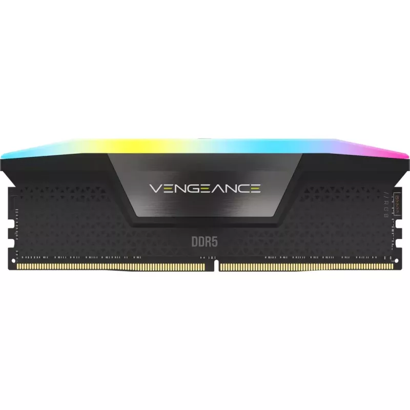 CORSAIR Memória 32GB DDR5 (2x16GB) DRAM 6400MT/s CL36 Kit de memória Vengeance RGB – preto