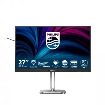 Monitor de computador Philips 27B2U4601/00 68,6 cm (27 polegadas) 2560 x 1440 pixels Quad HD LCD cinzento