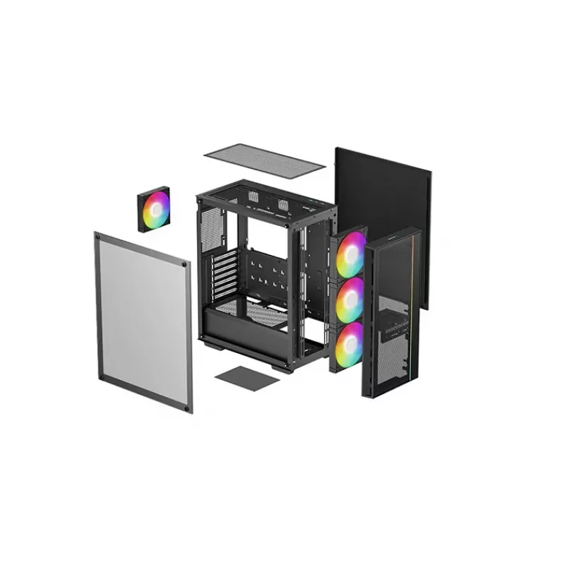 DeepCool MATREXX 55 MESH V4 C caixa de PC Midi Tower, ATX, vidro temperado, sem fonte de alimentação, preta