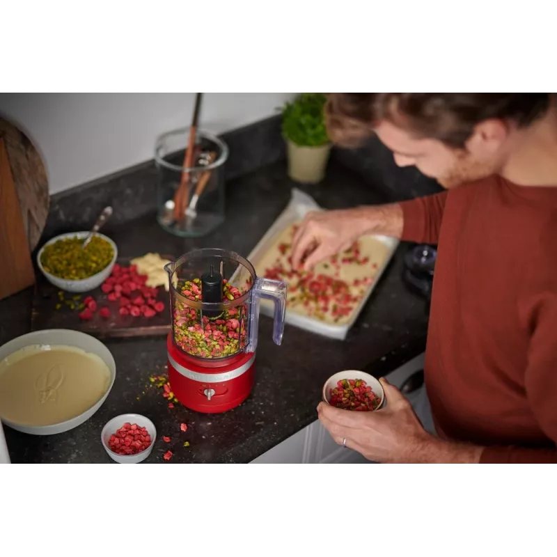 Processador de alimentos elétrico KitchenAid 5KFCB519EER 1,19 l 24 W transparente vermelho