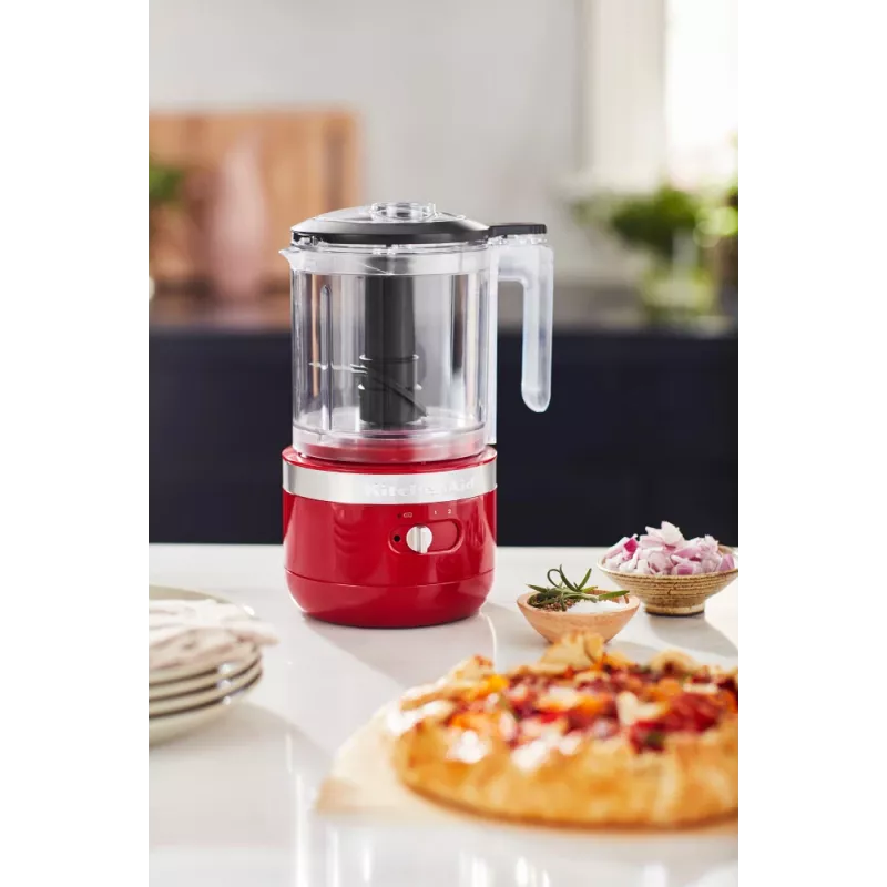 Processador de alimentos elétrico KitchenAid 5KFCB519EER 1,19 l 24 W transparente vermelho