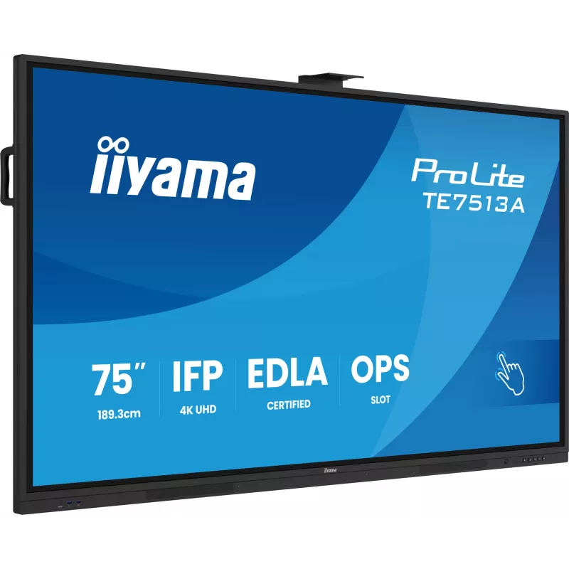 iiyama TE7513A-B1AG ecrã de sinalização ecrã plano interativo 190,5 cm (75
