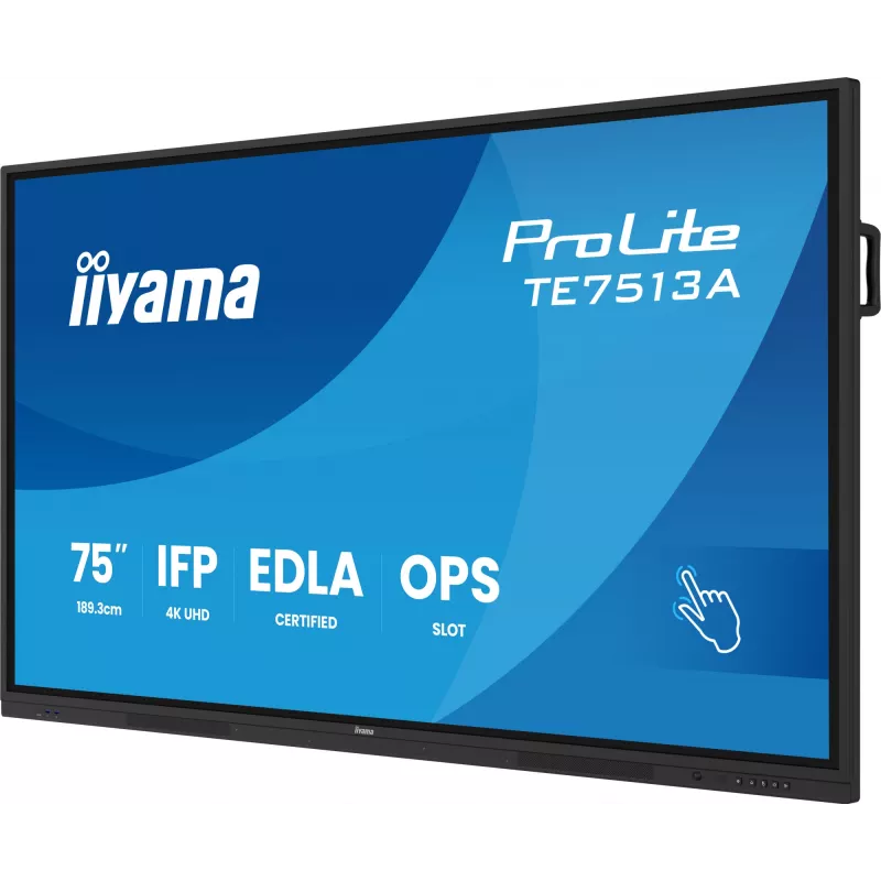 iiyama TE7513A-B1AG ecrã de sinalização ecrã plano interativo 190,5 cm (75