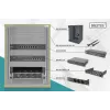 DIGITUS conjunto de rede 10in incl. armário 9U preto prateleira PDU switch 8 portas painel de ligação CAT6