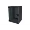 DIGITUS conjunto de rede 10in incl. armário 9U preto prateleira PDU switch 8 portas painel de ligação CAT6