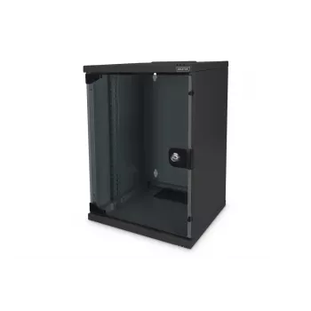 DIGITUS conjunto de rede 10in incl. armário 9U preto prateleira PDU switch 8 portas painel de ligação CAT6