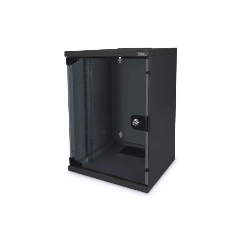 DIGITUS conjunto de rede 10in incl. armário 9U preto prateleira PDU switch 8 portas painel de ligação CAT6