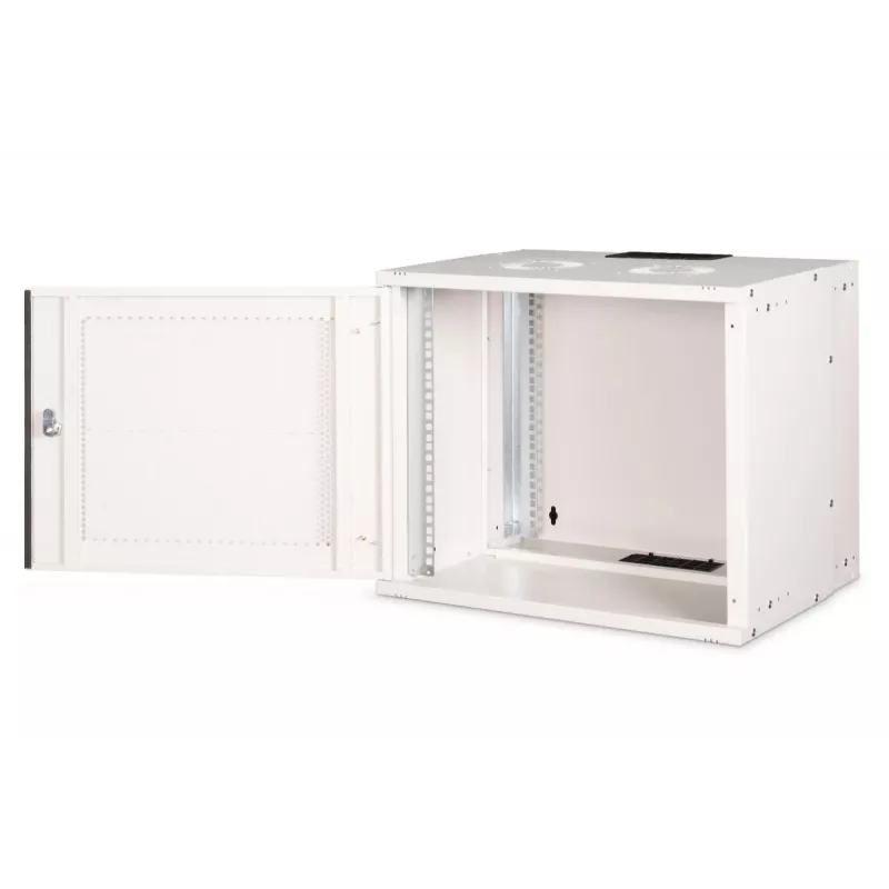 Caixa de parede DIGITUS 19 polegadas 9U SOHO Pro porta perfurada 460 x 540 x 400 mm não montado cinzento
