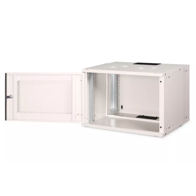 Caixa de parede DIGITUS 19 polegadas 7U - SOHO Pro porta perfurada 370 x 540 x 400mm não montado cinzento