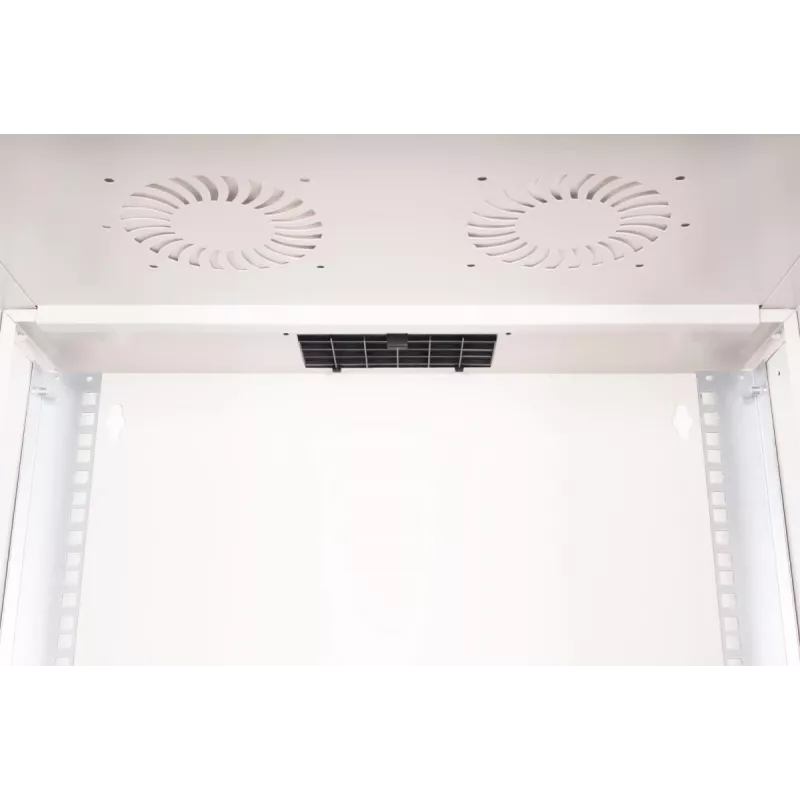 Armário de parede DIGITUS 19 polegadas 12U SOHO Pro porta perfurada 595 x 540 x 400mm não montado cinzento