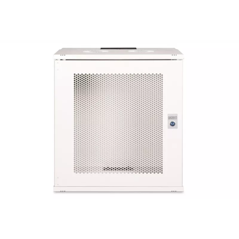 Armário de parede DIGITUS 19 polegadas 12U SOHO Pro porta perfurada 595 x 540 x 400mm não montado cinzento