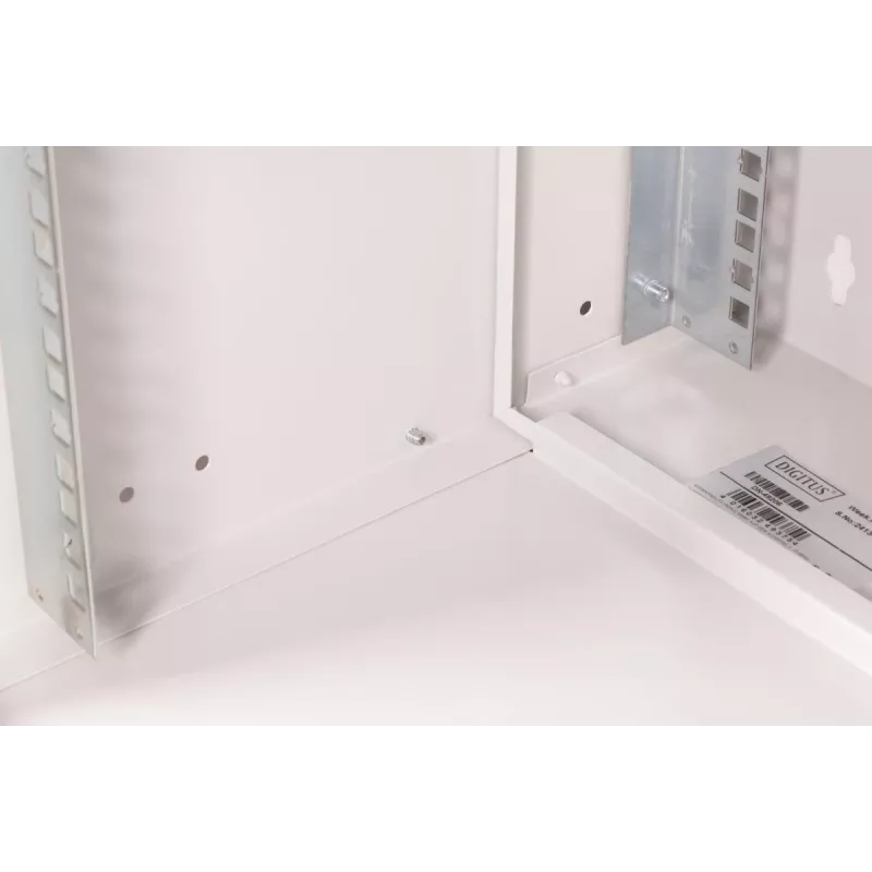 Armário de parede DIGITUS 19 polegadas 12U SOHO Pro porta perfurada 595 x 540 x 400mm não montado cinzento