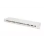 Painel de patch DIGITUS DN-91624S-EA de 19 polegadas, CAT6A classe EA, blindado, 24 portas RJ45, LSA, 1U, cinzento claro RAL 7035