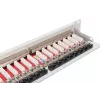 Painel de patch DIGITUS DN-91624S-EA de 19 polegadas, CAT6A classe EA, blindado, 24 portas RJ45, LSA, 1U, cinzento claro RAL 7035