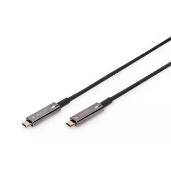 Cabo de fibra ótica híbrido AOC DIGITUS USB Type-C para USB Type-C 4K@60Hz USB 3.1 Gen 1, 20 m