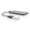 Cabo adaptador DIGITUS USB 2.0, OTG, Type Micro B - A M/F, 15 cm, compatível com USB 2.0, angular, preto