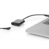 Cabo divisor DIGITUS USB Type-C, tipo C – 3,5 mm + tipo C M/F/F, 20 cm preto