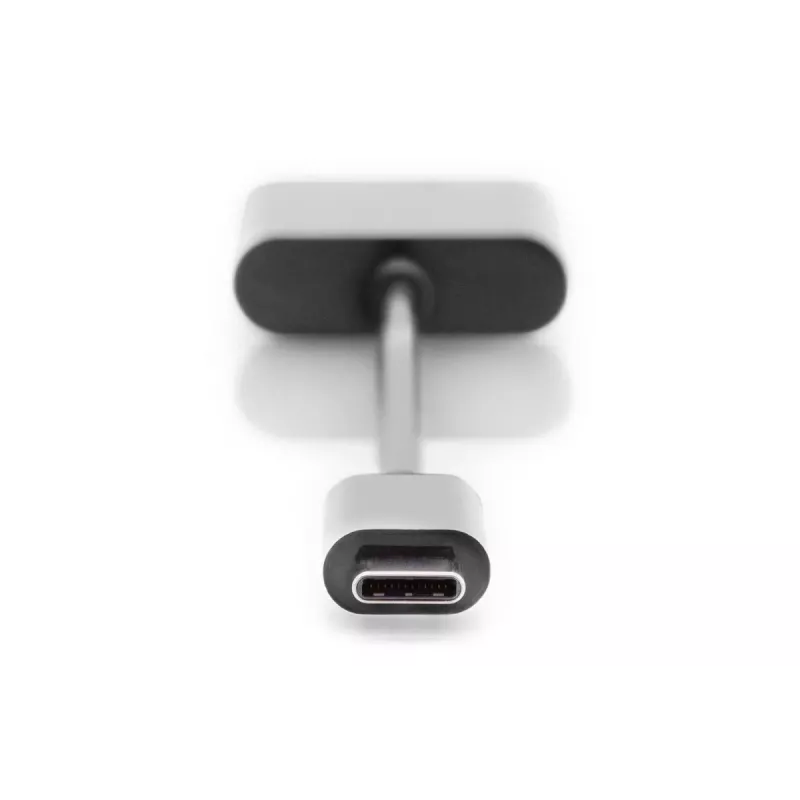 Cabo divisor DIGITUS USB Type-C, tipo C – 3,5 mm + tipo C M/F/F, 20 cm preto