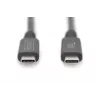 Cabo de ligação DIGITUS USB 4.0 Type-C para Type-C resolução máx. 8K 30Hz PD3.0 40Gbit/s 1m