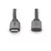 Cabo de extensão DIGITUS USB-C/M para USB-C/W PD60W Gen1 USB3.0 1m 4K@60Hz