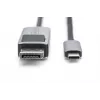 Cabo adaptador DIGITUS USB Type C para DP 8Ka30Hz. HBR3 caixa de alumínio preto 1m