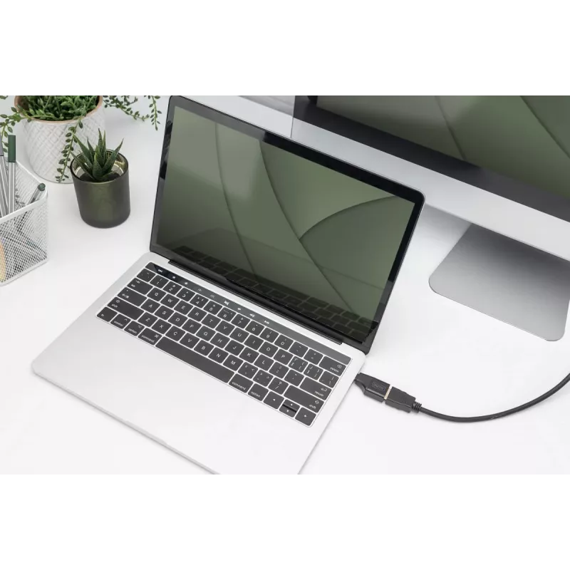 Adaptador Digitus 4K USB USB-C para HDMI-A preto alumínio