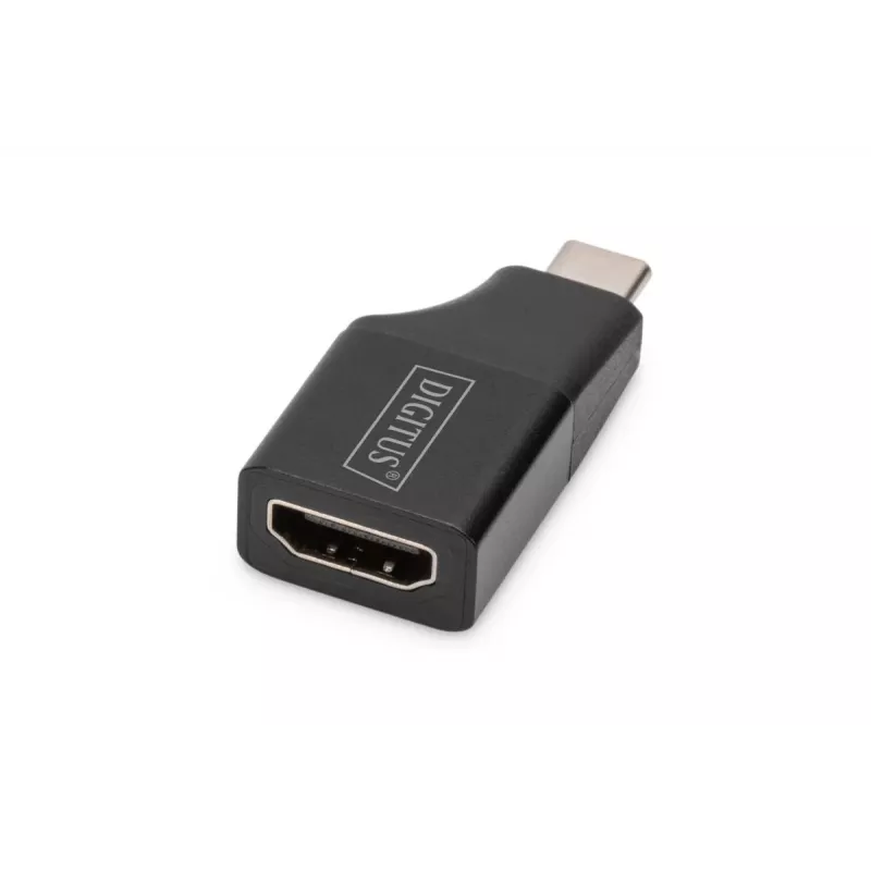 Adaptador Digitus 4K USB USB-C para HDMI-A preto alumínio